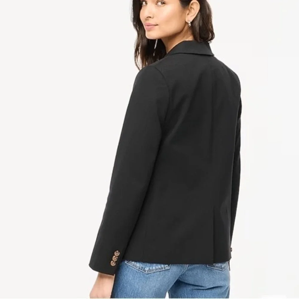 J. Crew Factory NWOT Cotton-blend two-button blazer Black Women's size‎ 12